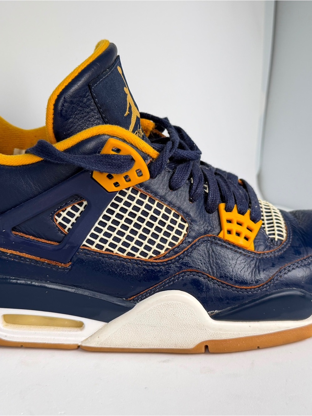 Air Jordan 4 Retro “Dunk From Above” Midnight Navy Gold Size 9 Men’s - Picture 6 of 13
